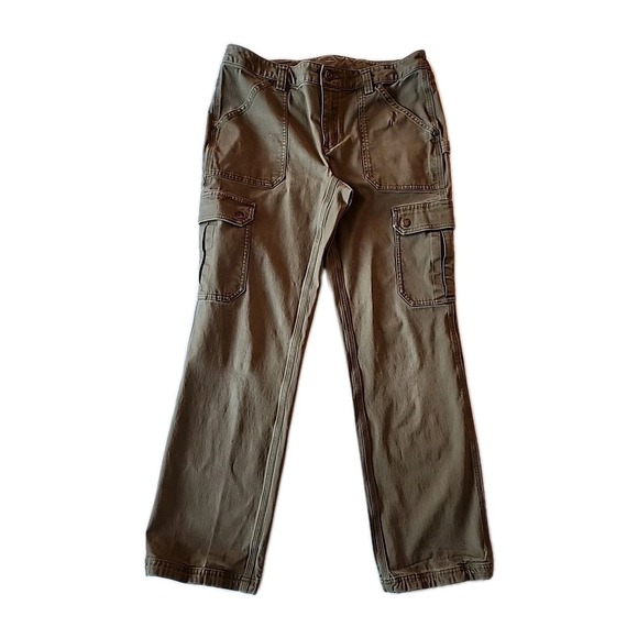 Duluth Trading Cargo‎ Pant Curvesetter Canvas Utility Casual Brown Womens 8x31 - Picture 2 of 16